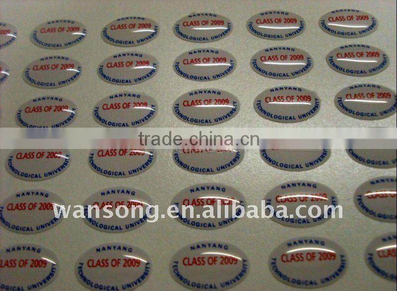 Professional custom printing epoxy sticker
