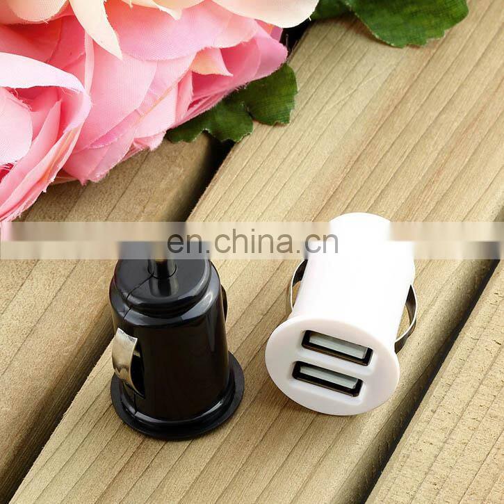 Power Dual Car Charger 2 Port USB Mini Bullet Universal Car Charger Adapter