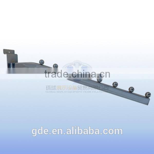 Metal chrome slatboard display hook with 7 beads