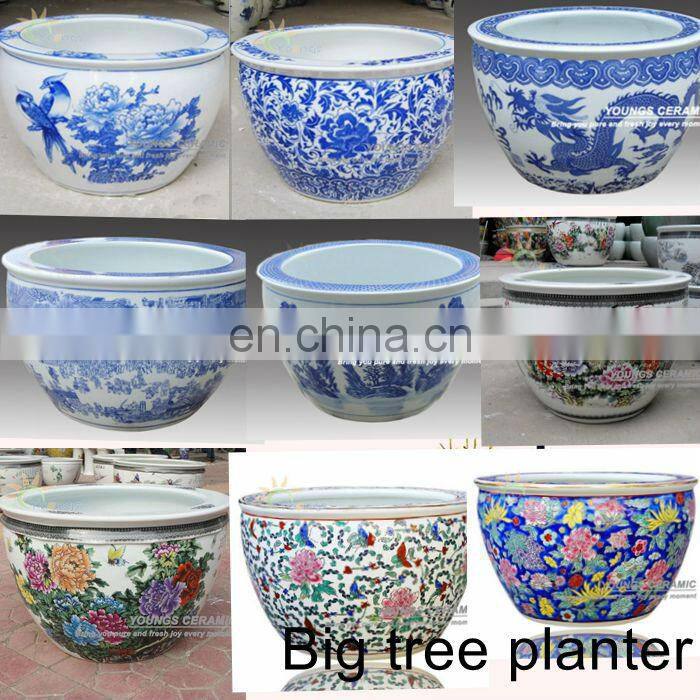 Chinese Small and Big size ceramic planter flower pots for indoor and garden