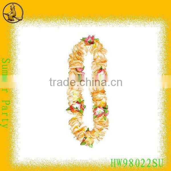 Red Plastic Summer Party Flower Leis with 36 Pairs of Flower