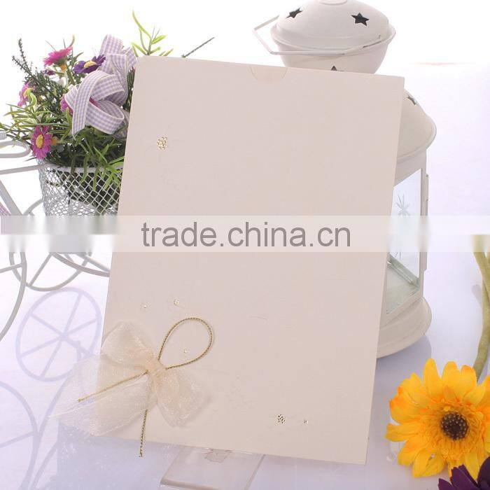 Fancy Factory Price Embossed Wedding Invitation Card Customised