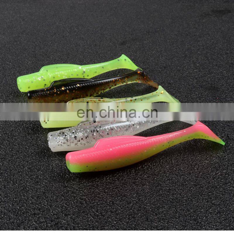 JOHNCOO 6pcs/lot Soft Grubs 6cm 2.3g T Tail Lure Soft Lure Swim Bait Fishing Lures