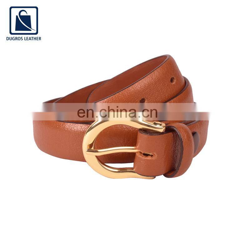 2021 New Arrival Gold Fitting Matching Stitching Unique Design Fashion Style Men Genuine Leather Belt at Low Price
