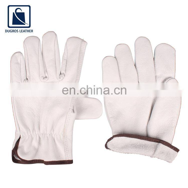 Wholesale Quantity Exporter of Biscuit Beige Color Stylish A/B Grade Leather Gloves from India