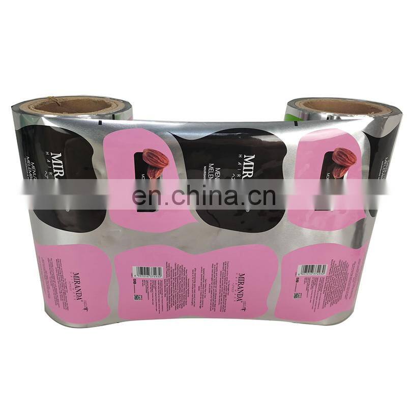 Sealed alum foil cosmetic hair condition liquid masking personal care plant nutrition olive aloe sachet packaging roll film