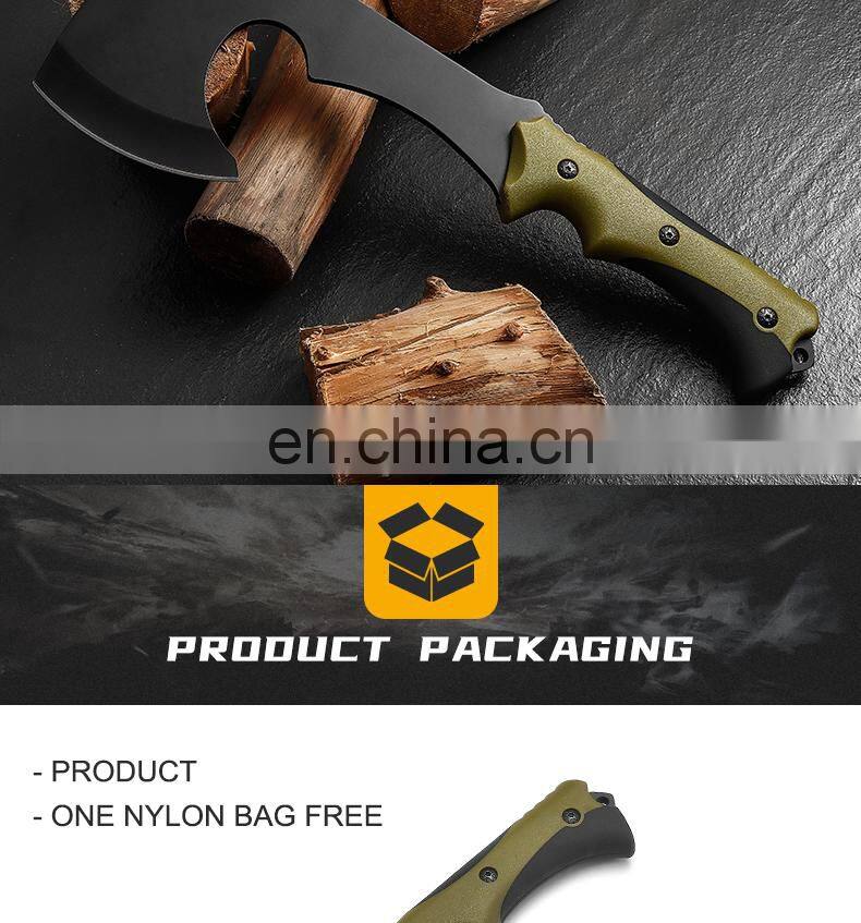 Outdoor multifunctional stainless steel axe safety fire axe high quality camping survival axe
