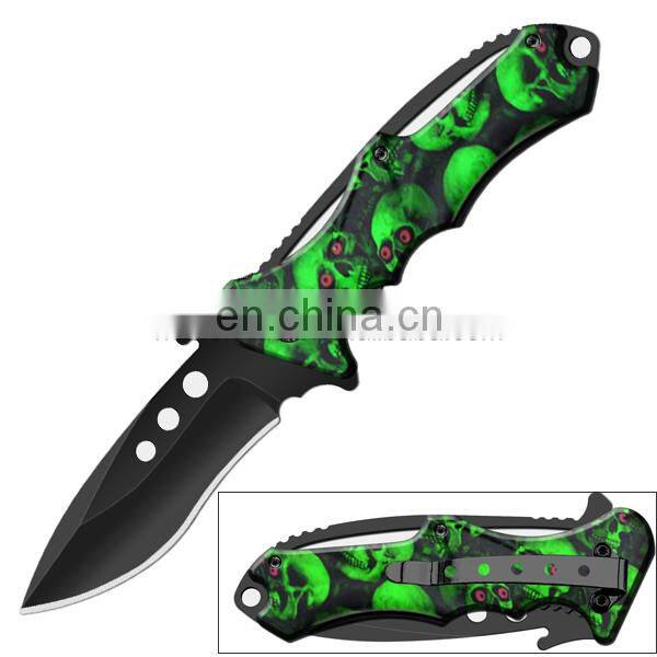 8.3 Inch aluminum handle stainless steel pocket folding outdoor camping knife