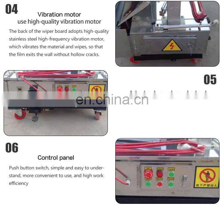 Automatic cement wall plastering machine for construction wall plastering robot
