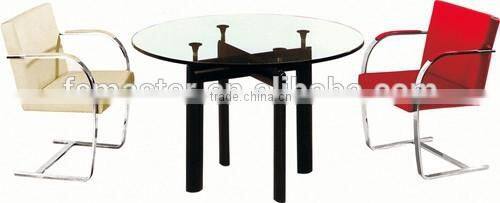 Replica graceful European Design stainless steel genuine leather Brno Chair byLudwing Mies Van der Rohe for office