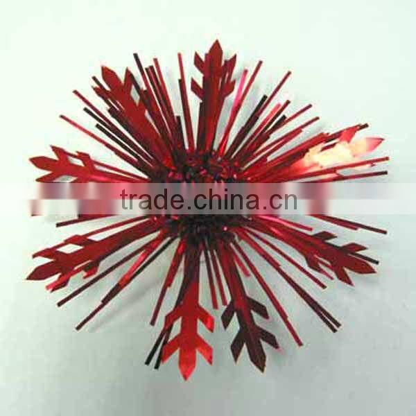 High Quality Funny PET Iridescent Christmas Curly Bow/ Polyeaster Fancy Ribbon Flower
