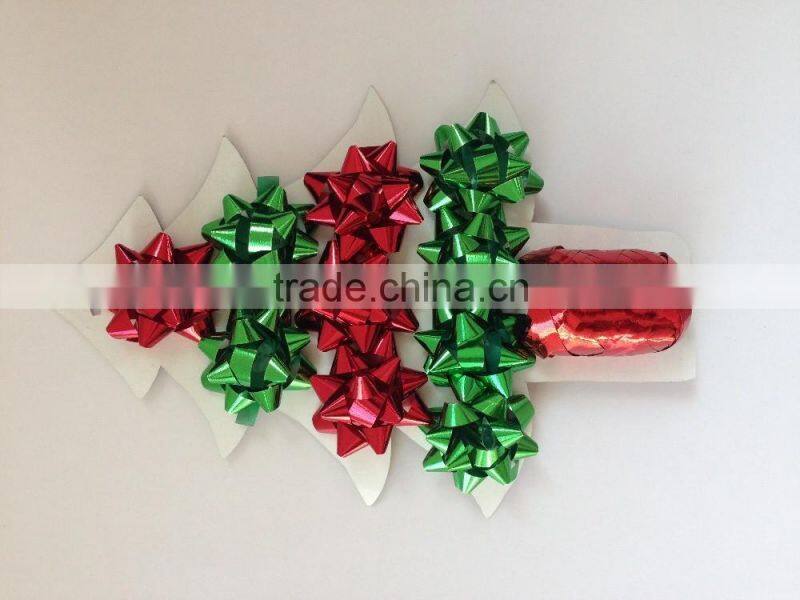 Colorful Christmas Gift Ribbon Bow and festive decoration Bow