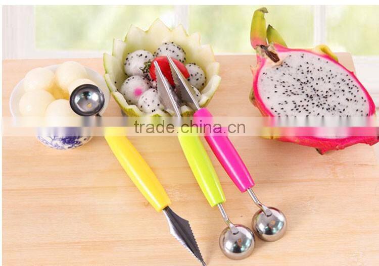 Watermelon Slicer Corer. Stainless Steel Watermelon Server + Melon Baller. Fruit Carving Knife, Cutter, Peeler, Ice Cream Scoop.