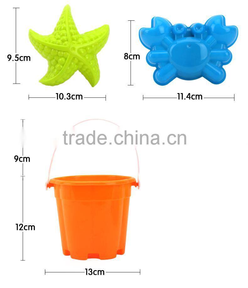Summer Funny Beach Toys In Mesh Bag Plastic Beach Buckets And Spades Toy 10 PCS/Set