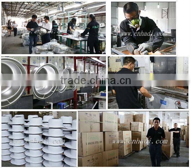 single round bowl stainless steel kitchen sink with drain boards HD7750C