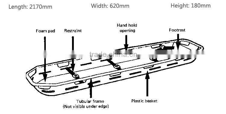 Separable medical helicopter rescue basket stretcher