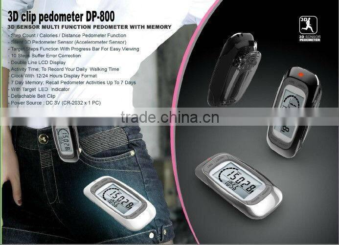 *(DP-775)*Buttonless step counter /3d sensor pedometer target calorie counter