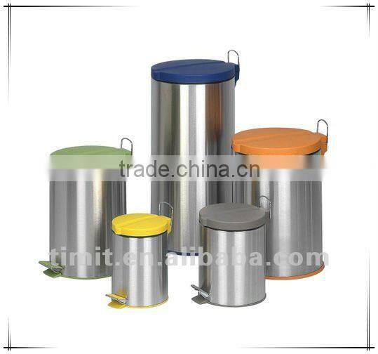 Superior Quality Stainless Steel PP Inner and Cover Round Recycling Bin