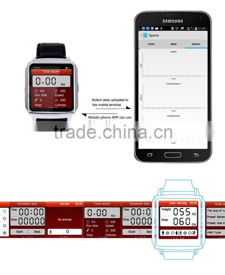 2016 Hot Bluetooth Smart Watch Wrist Watch U Smartwatch For Samsung S4/note2/3 Htc Lg Xiaomi Android Smart Phones