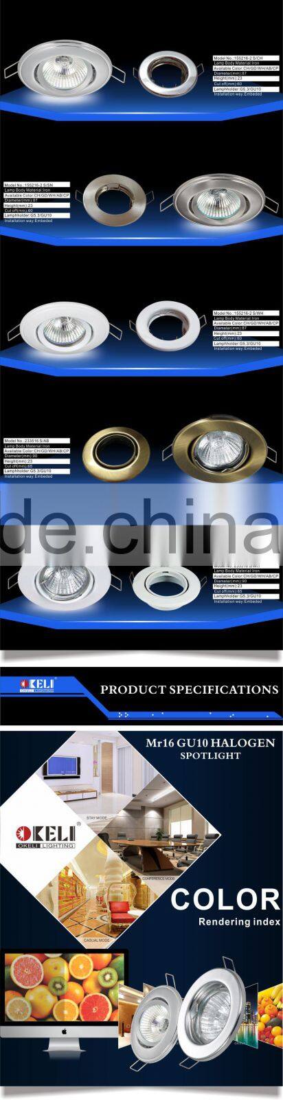 CE ROHS MR16 GU10 pressing metal light fixture gu10