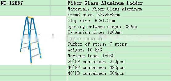 High strength FRP/GRP fiberglass ladder NC-128B7