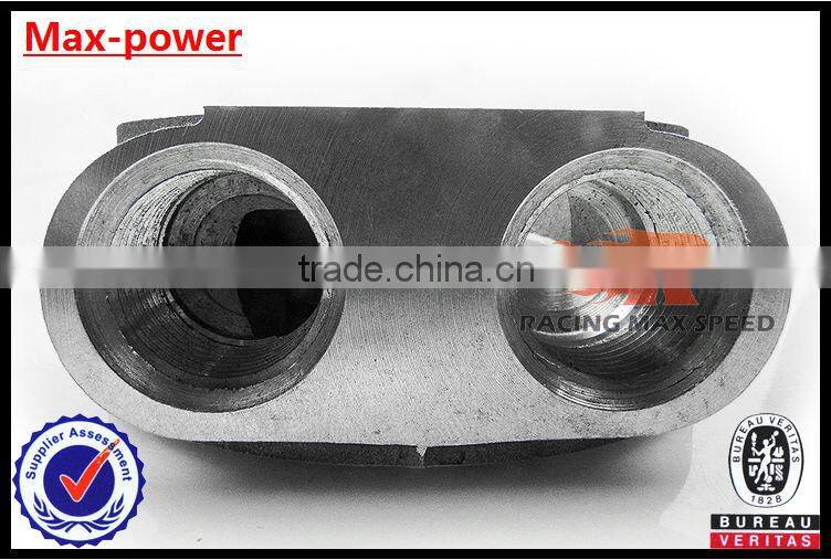 AN10 aluminum thermostat Oil Sandwich Adapters Oil Cooler Adapter silver Oil Sandwich plate