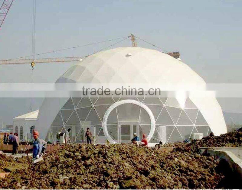 Geodesic dome tent Event dome tent White PVC cover 8m diameter UV-protection for sale