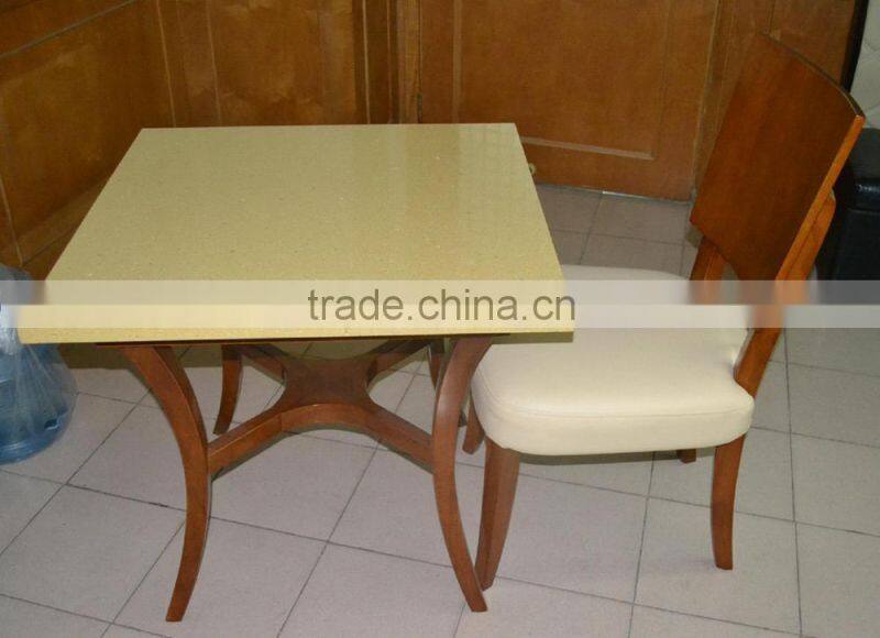 Square shape marble top restaurant table and wooden restaurant chair XT0780