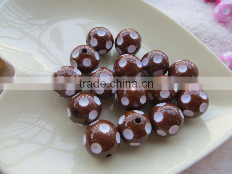 Newest Halloween Mixed Colorful color polka dot acrylic resin chunky beads for jewerly making !