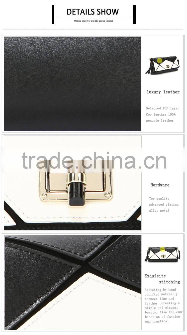 Luxury set 2016 Women's fashion genuine leather shoulder graphic bag