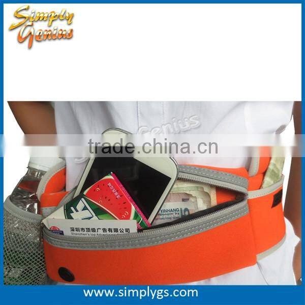 (top) money belt waterproof waist pouch running belt with water bottle pocket for handy necessities