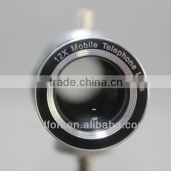 12x ZOOM METAL TELESCOPE CAMERA LENS with TRIPOD CASE FOR IPHONE 5G