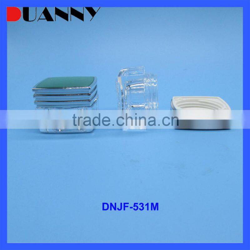 Acrylic Packaging Cosmetic Clear Face Cream Jar Square For Skincare