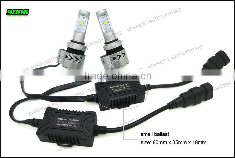 AOXINGDA 2016 DC12-24V 6000lm H7 H8 H9 H11 H16 5202 9005 9006 auto led headlight H4 H13 9004 G8 headlight,