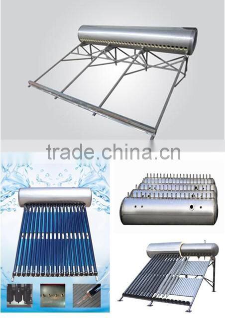 Stainless steel Vacuum Tube Compact Pressurized Solar water heater