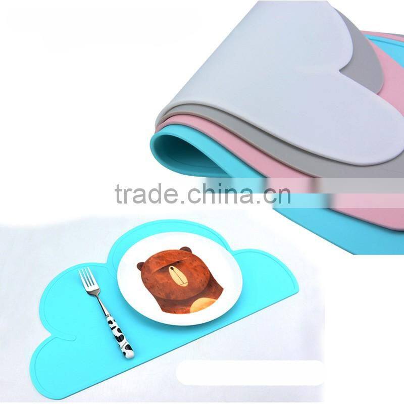 FDA Silicone Drawing Mat Baby Silicone Placemat with sucker with catcher,kids tumbler bowl mat silicone placemat baby