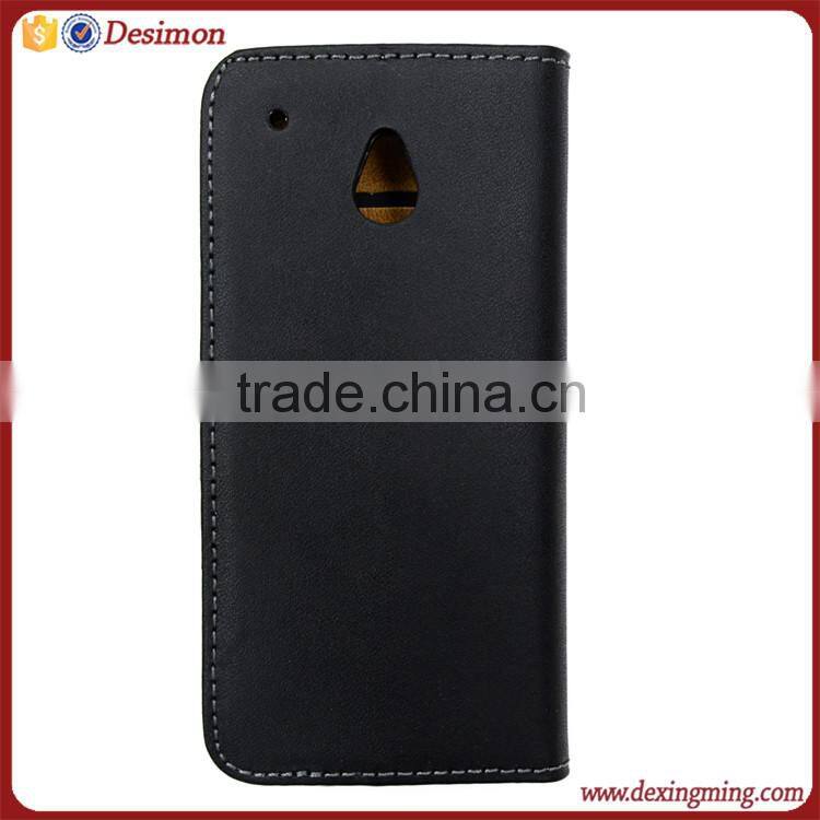 OEM Flip real Leather cell phone case for htc m4