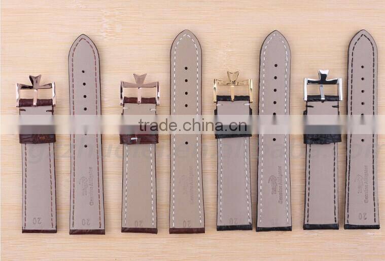 18|19|20|21mm hotsale genuine alligator leather Watch strap Wholesale 3PCS