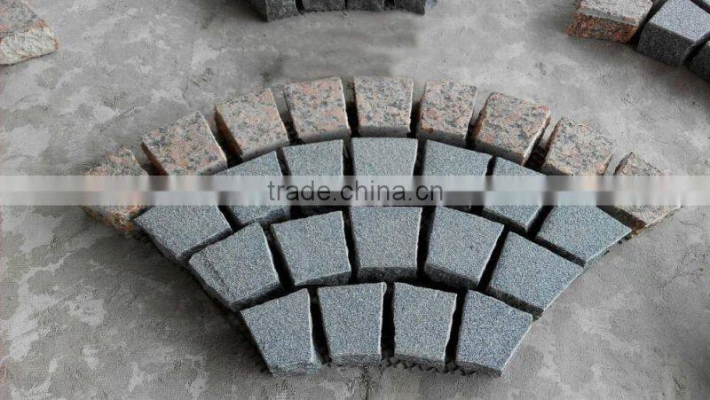 Red color granite paving stone