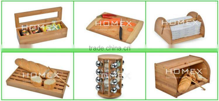 Bamboo desktop organizer office supply organizer caddy Homex-BSCI Factory