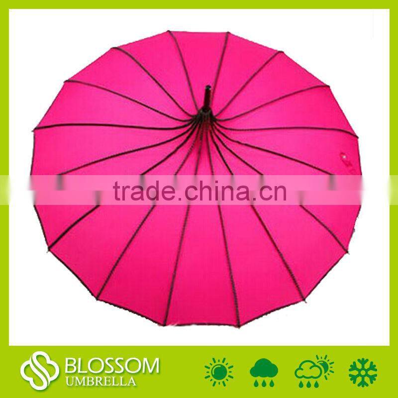 Pagoda umbrella,wedding stick red umbrella