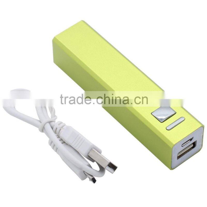Rectangle 2600mah smartphone power bank/mini cell phone power banks/cheap cell phone power bank