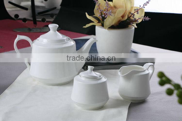 durable white ceramic sugar pot for kitchen