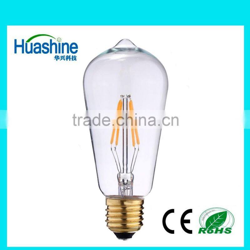 2016 new G45 E27 filament G45-2H 3W led e27 3w dimmable led filament led filament bulb