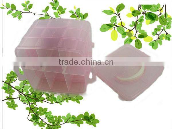 Plastic pretty compartment storage box with lids