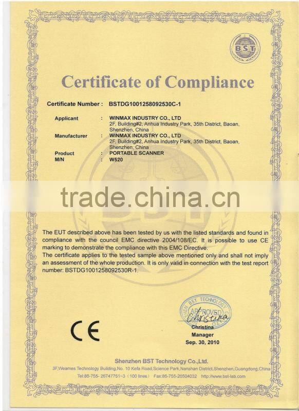 Portable handy book scanner with USB port and SD card storeage