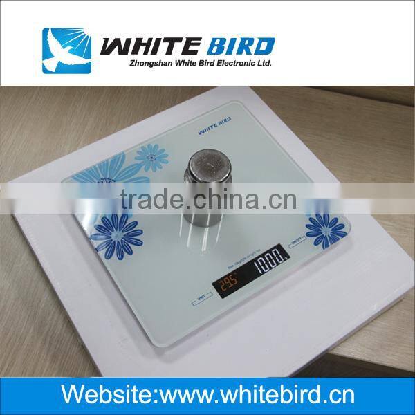 5kg/1g electronic digital multifunction tempered glass kitchen weighing scale