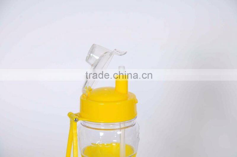 2016 High Quality BPA free Tritan plastic material sport drinking water bottle child water bottle with straw