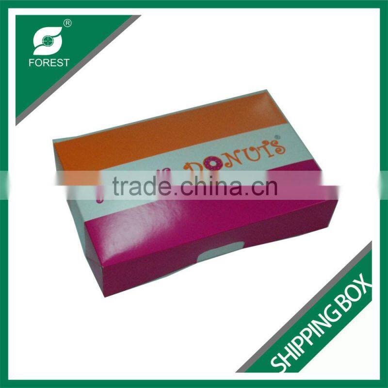 GLOSSY LAMINATION CARDBOARD COOKIES SHIPPING BOX FOLDED FOOD TAKE AWAY CARTONS PROMOTION