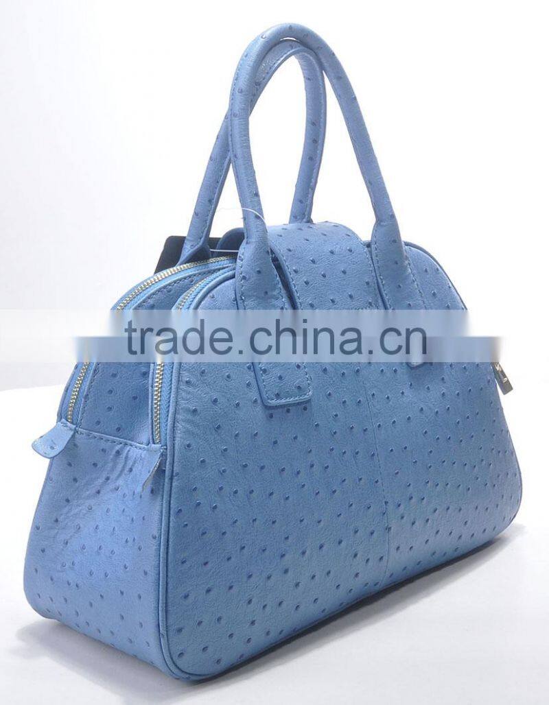 High quality genuine leather handbag with snake